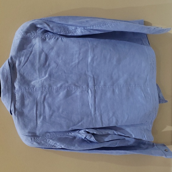 Nwt large Cynthia Rowley linnen jacket blue with silver zipper - Picture 6 of 8